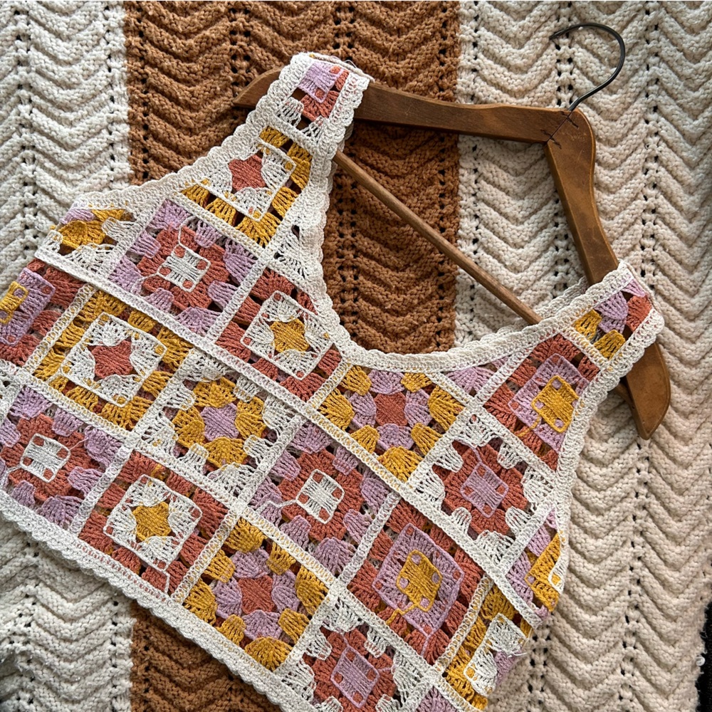 Granny square crochet top